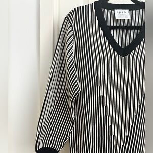 SKFK Knit Dress Black and White 100% Organic Cotton